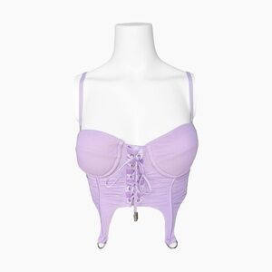 36 Points ✦ Lavender Bustier Crop Top